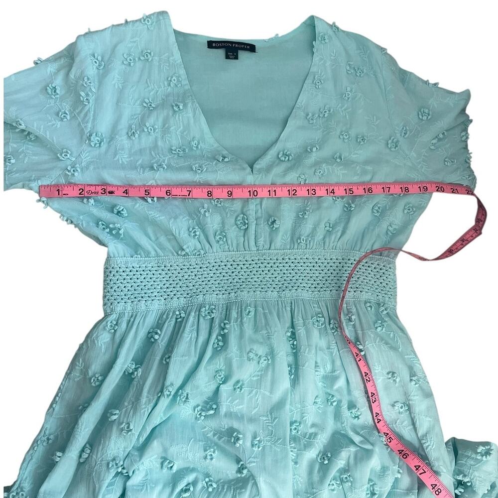 Boston Proper Cotton Embroidered Floral Maxi Dress Sz S Whimsy Cottage Boho - Picture 9 of 14
